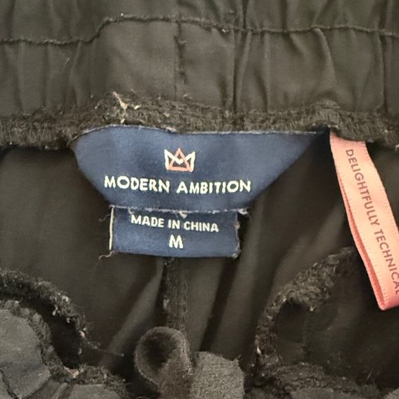 Women's Elastic Waist Track Pants - Black - Picture 2 of 7